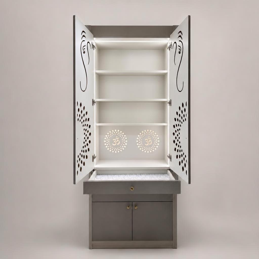 Shanti Grey mandir — open