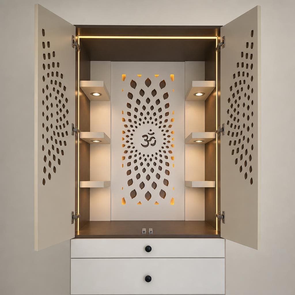 Eternal White mandir — open